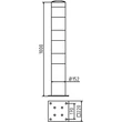 Ütközésvédő terelőoszlop talplemezes 152x3,2 mm