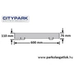 Acél Túlfutásgátló 600 mm (Kerék ütköző)