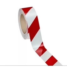 Öntapadós fényvisszaverő szalag piros-fehér 5 cm széles