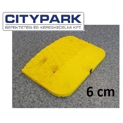 Fekvőrendőr 6 cm-es sárga végelem