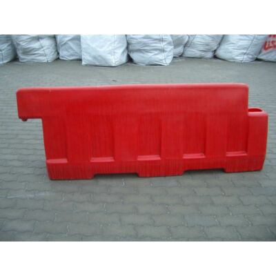 Műanyag terelőfal, piros(2150x410x800 mm)